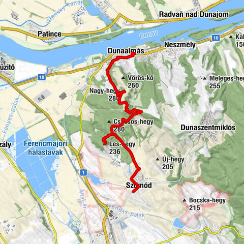 Dunaalmás - Nagy-hegy - Köpite-hegy - Gleichauf vendéglő