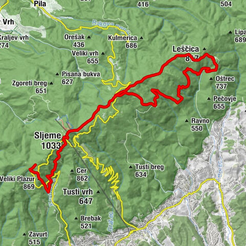 Mala Hunjka - Sljeme - Veliki Plazur - Grafičar