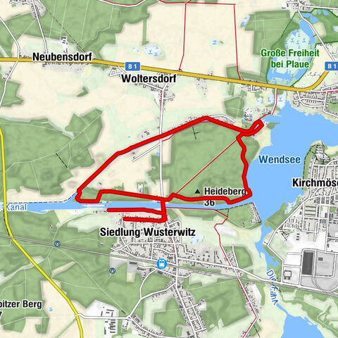 Woltersdorf - Heideberg - Dorotheenhof - Wusterwitz