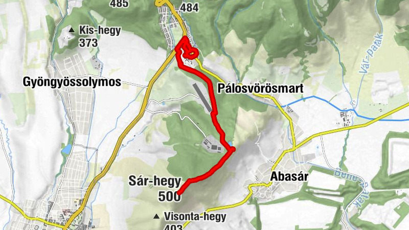 Gyöngyös - Szent Anna kápolna - Sár-hegy - Cseplye-tető