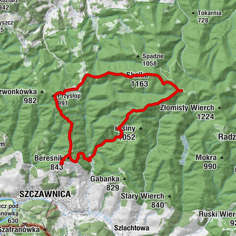 Schronisko PTTK pod Bereśnikiem - Czeremcha - Skałka - Przysłop