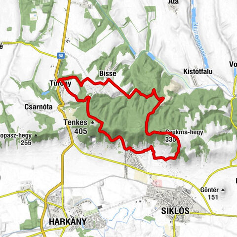 Túrony - Református templom - Csukma-hegy - Bisse