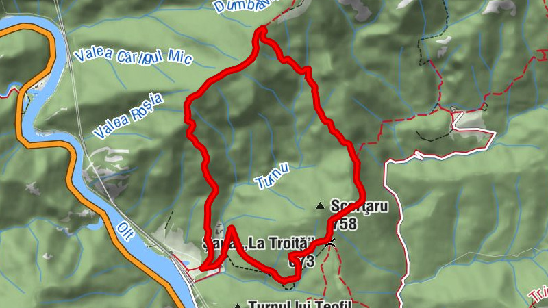 Călimănești - Șaua „La Troiță” - La Meliță - 1125