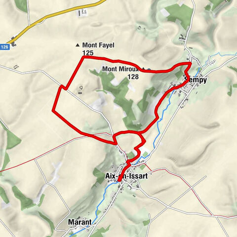 Aix-en-Issart - Mont Miroux - Église Saint-Firmin - Sempy