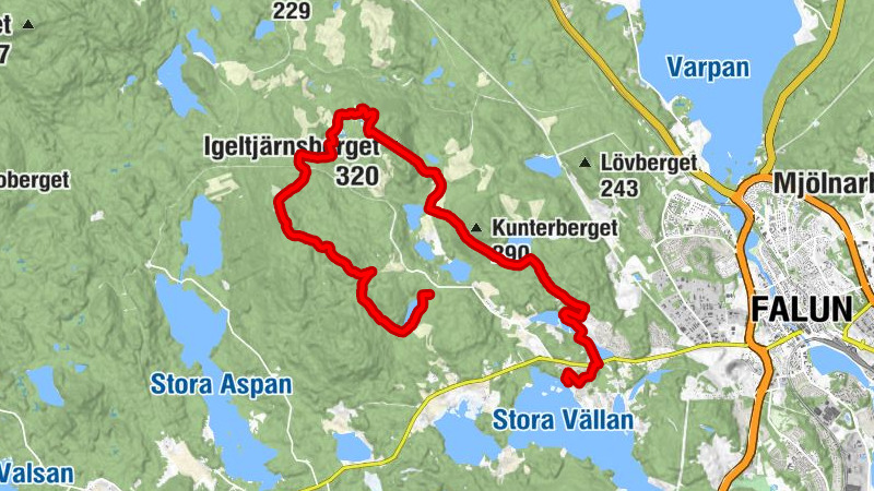 Korsarvet - Önsbacken - Igeltjärnsberget - Falu kommun