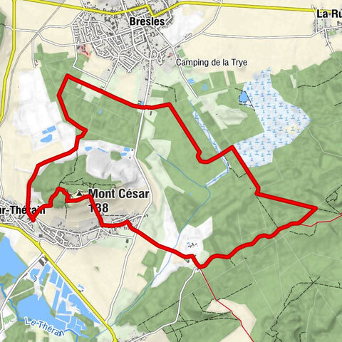 Bailleul-sur-Thérain - Le Grand Éguillon - Froidmont - Mont César