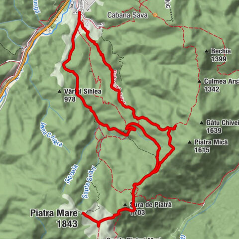 Timișu de Jos - Șura de Piatră - Piatra Mare - Dâmbu Morii