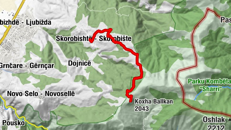 Skorobishtë - Skorobište - Koxha Ballkan - Kopana voda