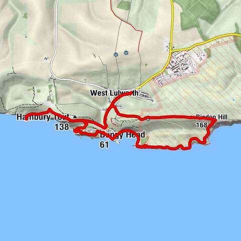 West Lulworth - Hambury Tout - Dungy Head - Bindon Hill