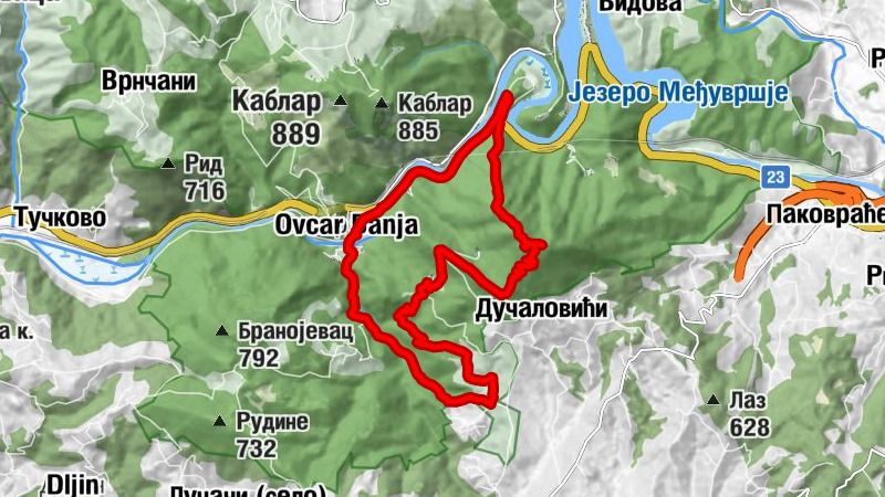 ЛиГонго - Слапови Бањског потока - Овчар - Овчар Бања