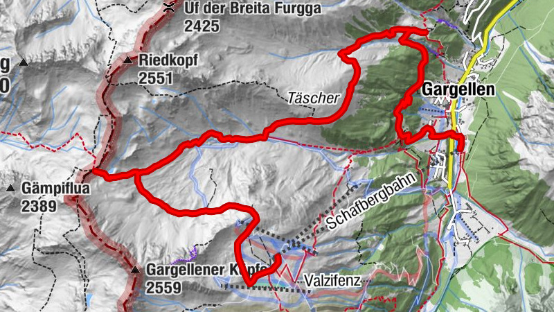 Schafberg Hüsli - Rüti - Gargellen