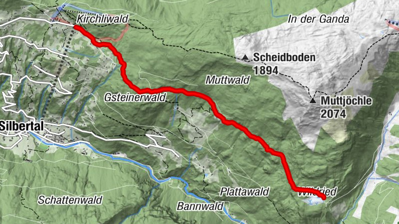 Silbertal - Siebenbrünnele - AP Wildried