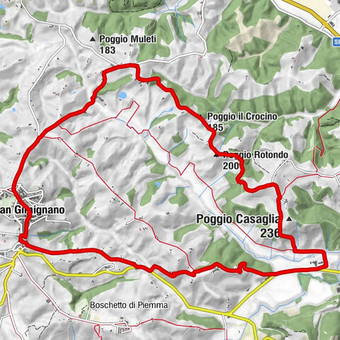 Centro storico di San Gimignano - Poggio Casaglia - Poggio Rotondo - Poggio il Crocino