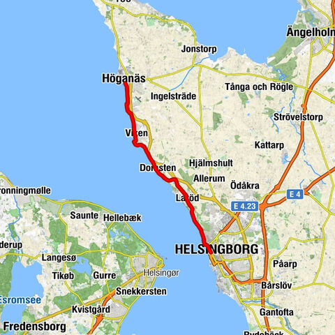 Helsingborg - Pålsjö krog - Laröd - Höganäs