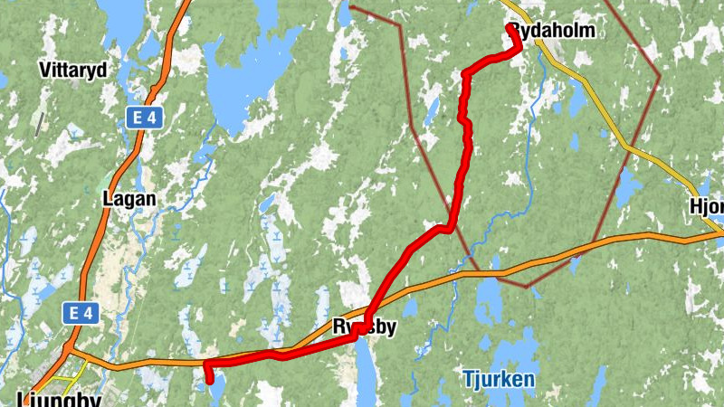 Tutaryd - Ryssby - Östraby - Värnamo kommun