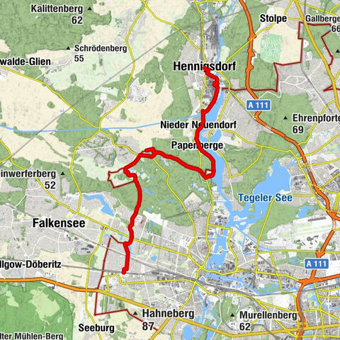 Falkensee - Jagdhaus - Hennigsdorf
