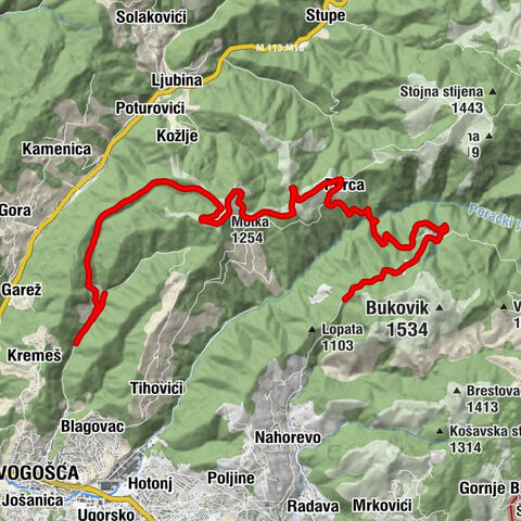 Vića - Planinarski dom Motka - Motka - Grabljiva Njiva