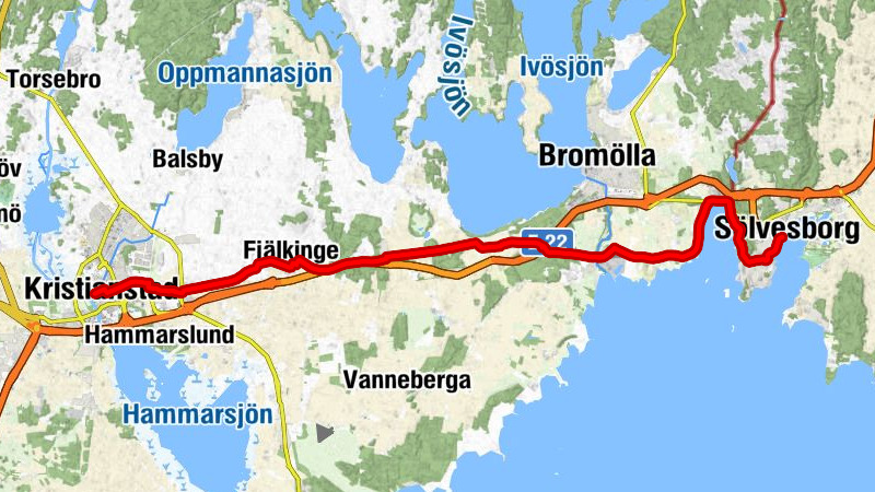 Sölvesborg - Östermalmskyrkan - Riddarparken - Kristianstad