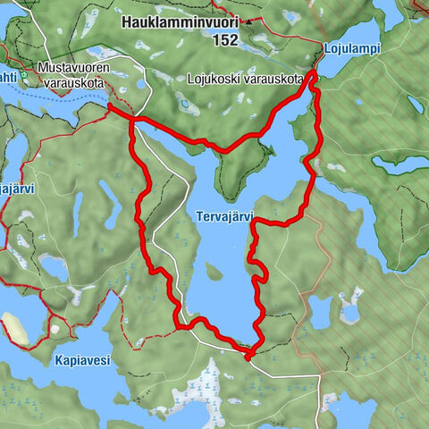 Kouvola - Lojukoski varauskota - Kuutinkanava - Tervajärven sisääntulo