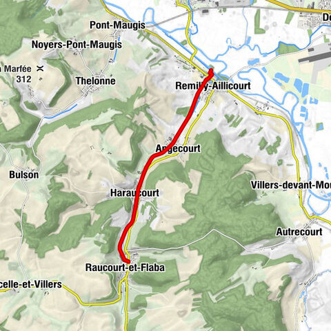 Raucourt-et-Flaba - Haraucourt - Angecourt - Remilly-Aillicourt