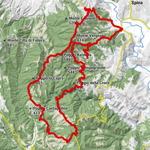 Mercatello - Poggio Bardella - Monte Vergnano - Monte Cucco