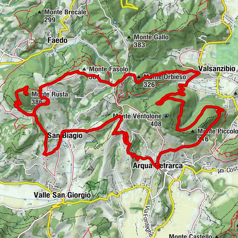 Arquà Petrarca - Monte Orbieso - Monte Fasolo - Monte Rusta