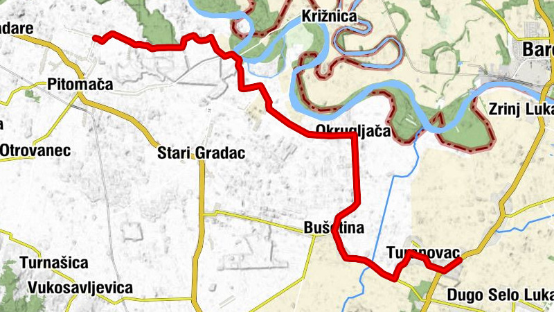 Greda - Šašnato Polje - Kapelica Svete Krunice - Kapela Dvor