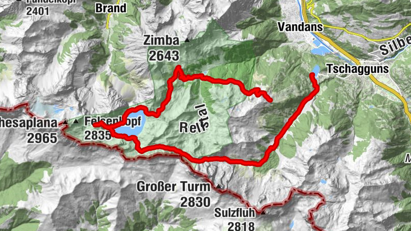 Sonna Hüsli - Douglasshütte - Lindauer Hütte - Holzschopf Latschau