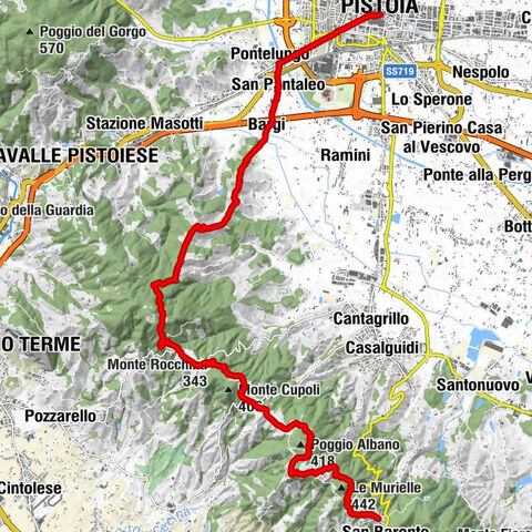 Pistoia - Monte Rocchina - Chiesa di San Baronto - San Baronto