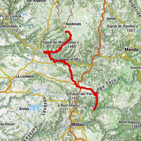 Aubrac - Église Notre-Dame-des-Pauvres - Col de Saint-Rome-de-Dolan - Peyreleau