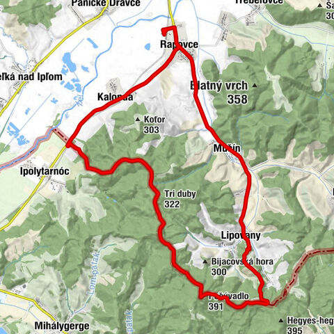 Rapovce - Počúvadlo - Tri duby - svätého Martina