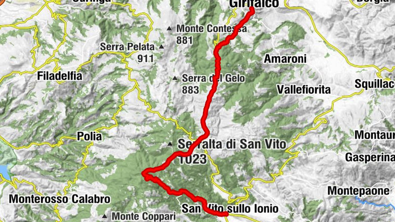 Girifalco - Monte Andrea - Monte Pompulello - San Vito sullo Ionio