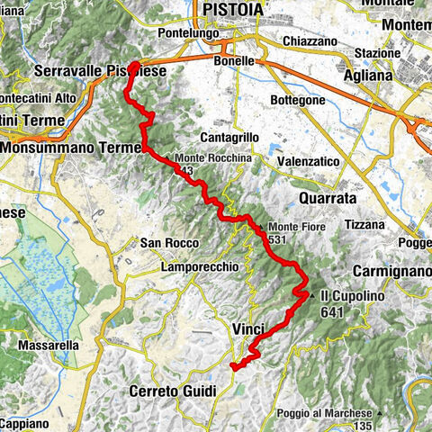 Serravalle Pistoiese - Poggio Campo di Baldo - Poggio il Casino - Vinci