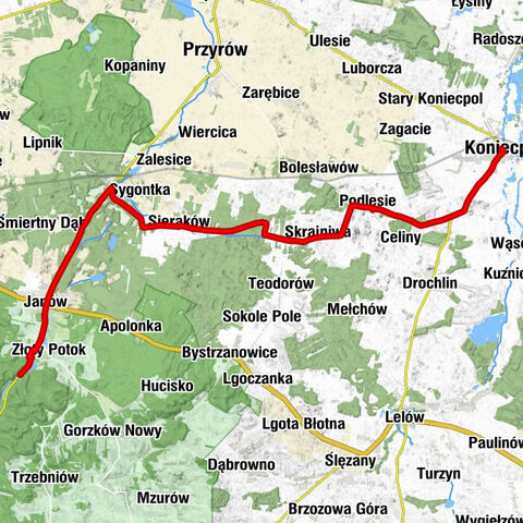 Koniecpol - Podstocze - Przysieka - Złoty Jeleń