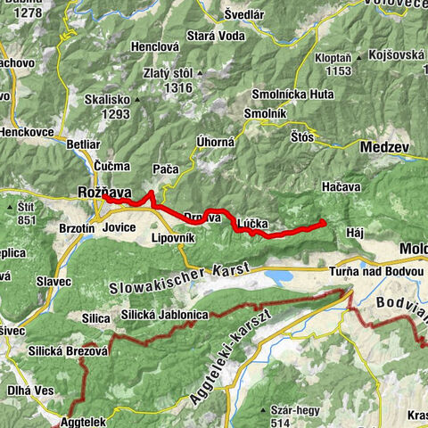 Rožňava - Bebek - Andrássy - Zádielska chata