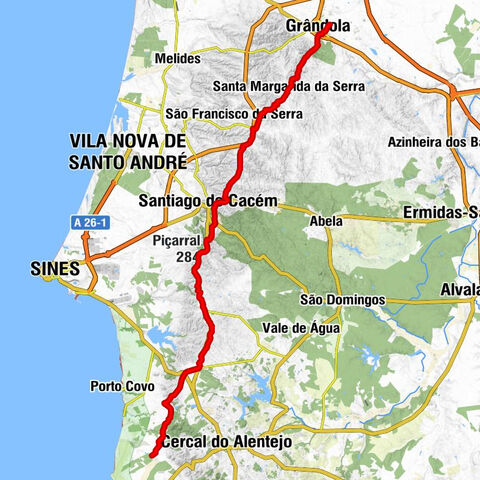 Grândola - Santiago do Cacém - Piçarral - Cercal