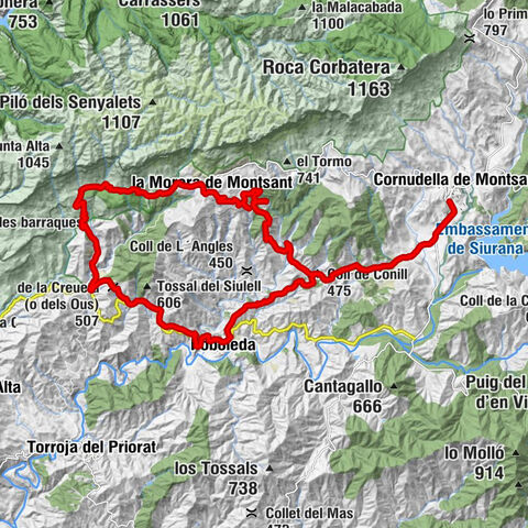 la Morera de Montsant - Coll de Conill - Coll de la Creueta (o dels Ous) - Cornudella de Montsant