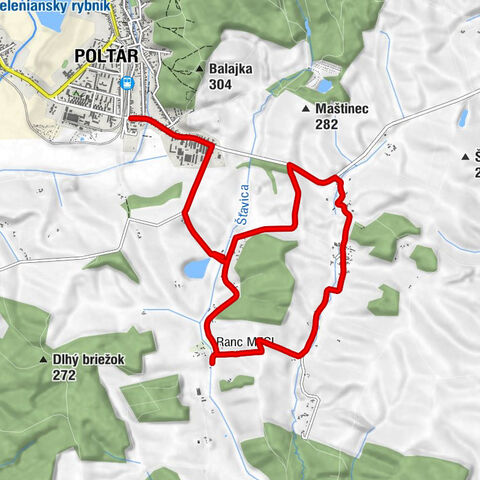 Poltár - Prievrana - Maštinec - Pondelok