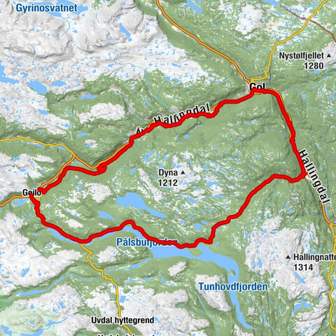Geilomoen - Ål kyrkje - Tunhovd kirke - Geilo