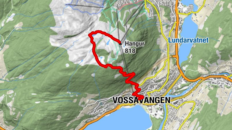 Hangur - Lekve - Vossavangen