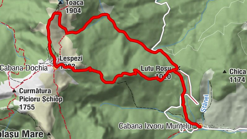 Cabana Izvoru Muntelui - Stânca lui Cobai - Lespezi - Călugării