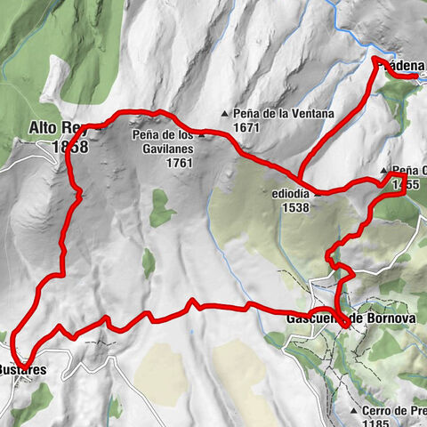 Prádena de Atienza - Peña de los Rollos - Peña de los Gavilanes - Alto Rey