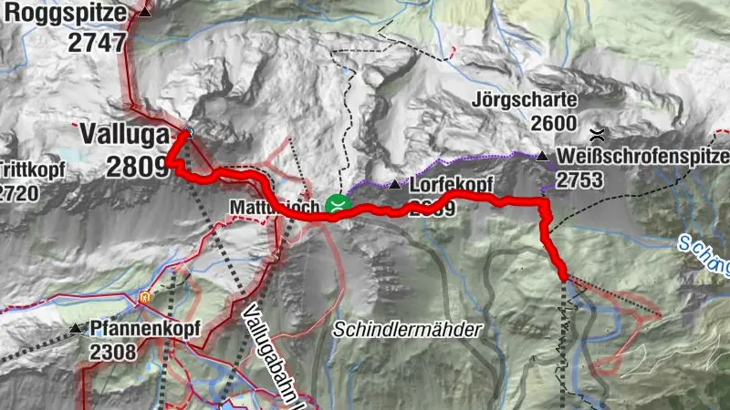 Valluga - Kapall (Teilstrecke Lechtaler Höhenweg)