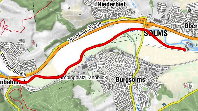 Kanu-Fluss Lahn 10. Etappe Solms-Oberbiel bis Leun-Lahnbahnhof