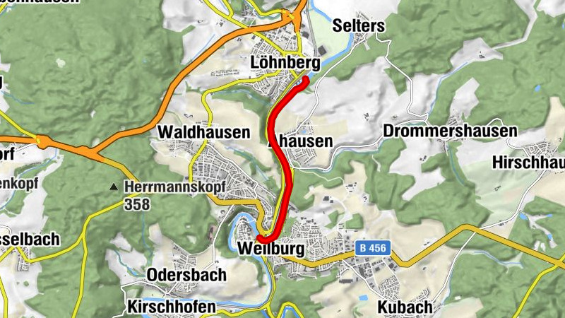 Kanu-Fluss Lahn 14. Etappe Löhnberg-Bahnhof bis Weilburg