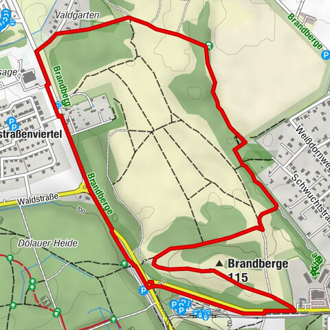 Laufstrecke Brandbergen