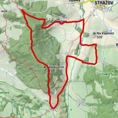 Krotějov - Kostel sv. Isidora - Želivký vrch - Splž