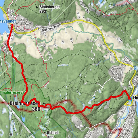 Heggedal - Breimåseåsen - Småvannsbu - Asker