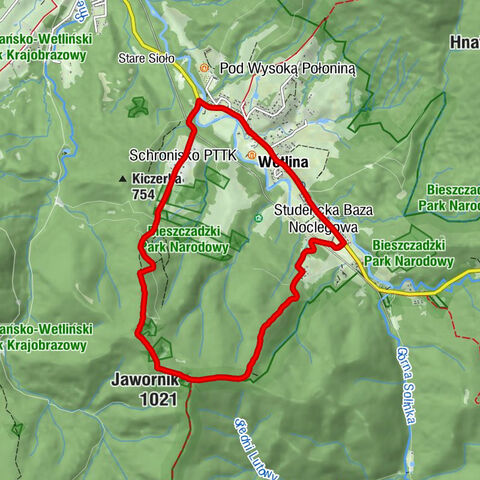Osada - Beskidnik - Szczob - Jawornik