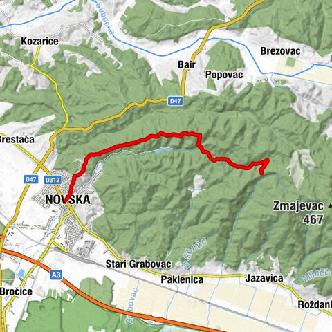 Novska - Kapela sv. Josipa - Lovačka kuća Bukovica - Marjanov točak